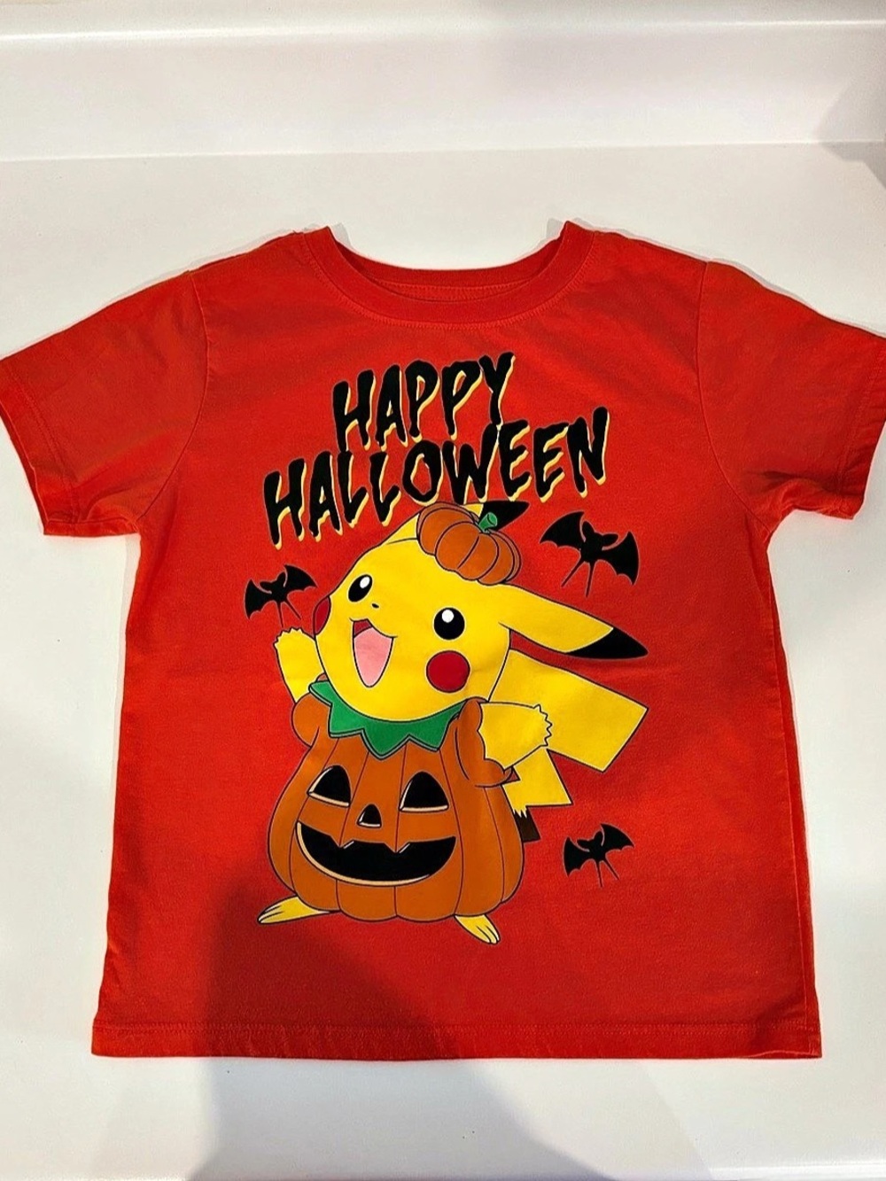 Pokémon Pikachu Pumpkin Halloween T-Shirt Tee Boys Size Small